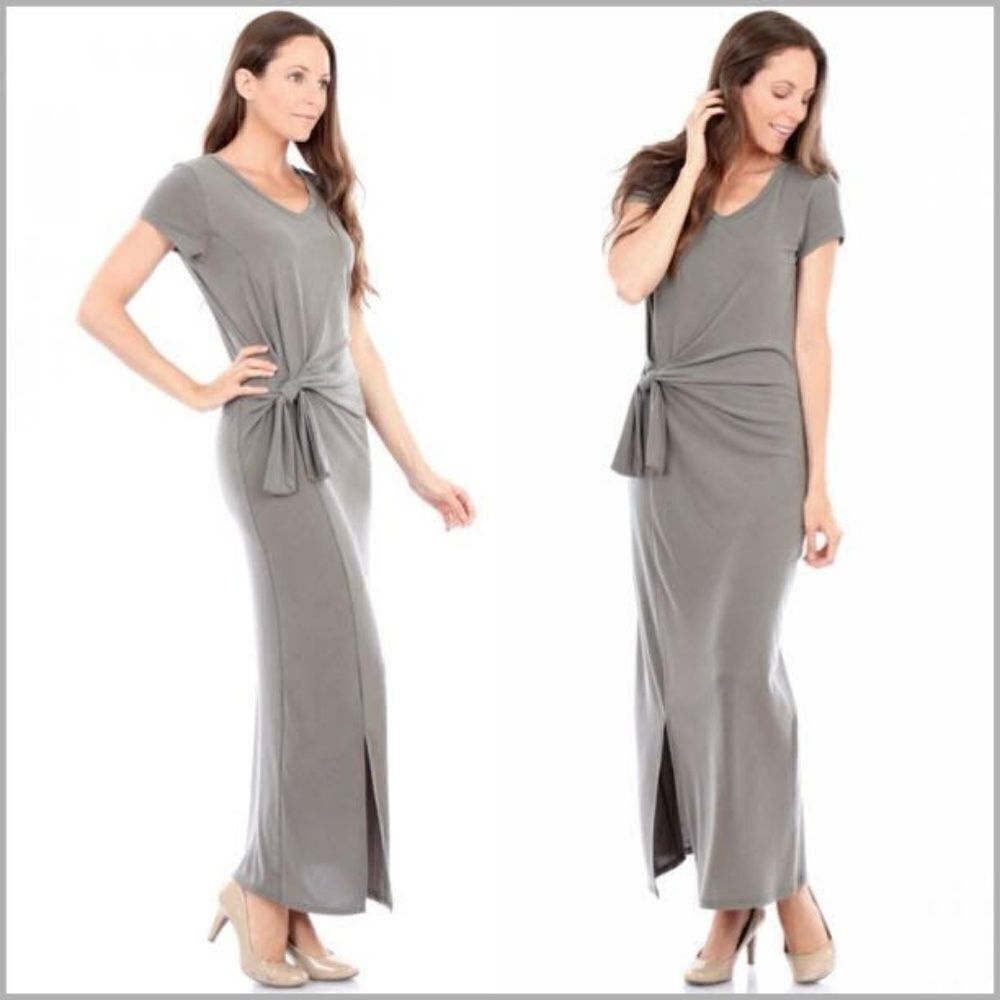 Modal Side Knot Maxi Dress - Picture 2 of 4